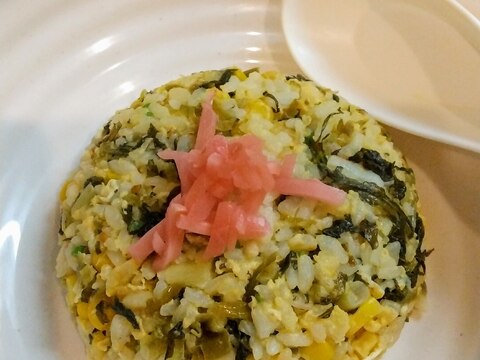 バターで美味しく！高菜チャーハン(*^^*)